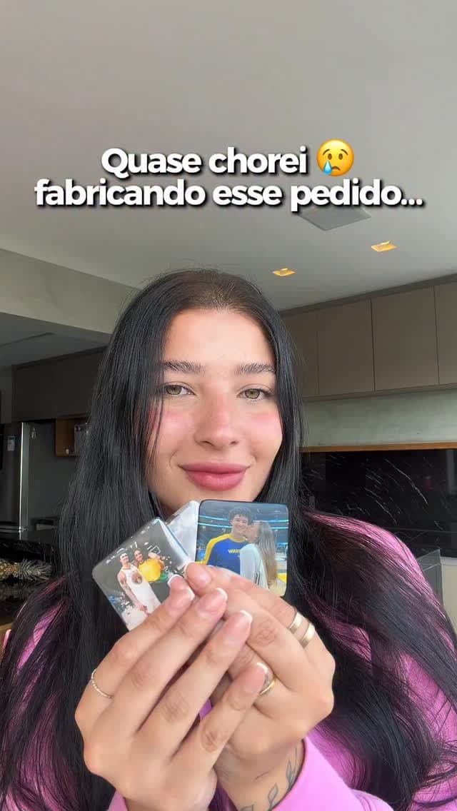 Ímãs de geladeira personalizados com fotos de família